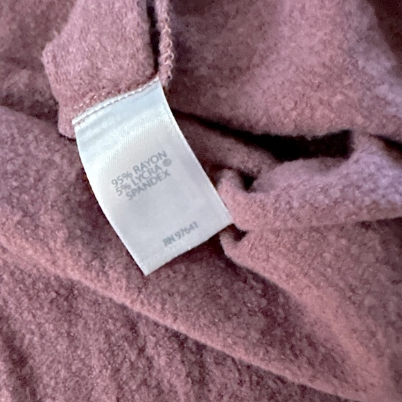 J. Jill Wearever Collection Mauve Cowlneck 3/4 Sleeve Midi Dress w/ Pockets Sz M - Picture 5 of 5